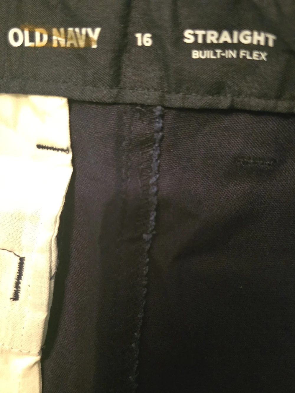 New Old Navy Bioys Size 16 Dark‎ Navy Khaki Pants